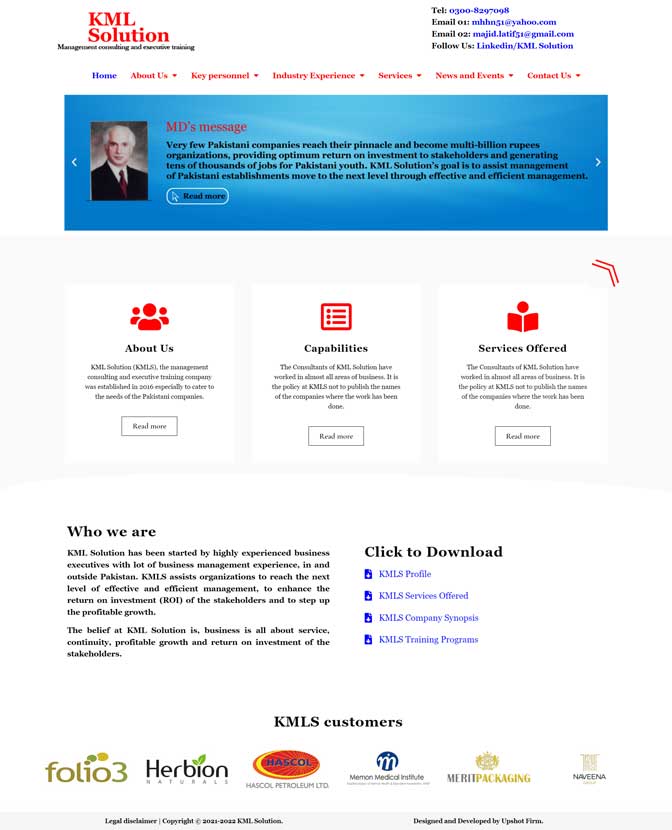 KML Solution - Web Design