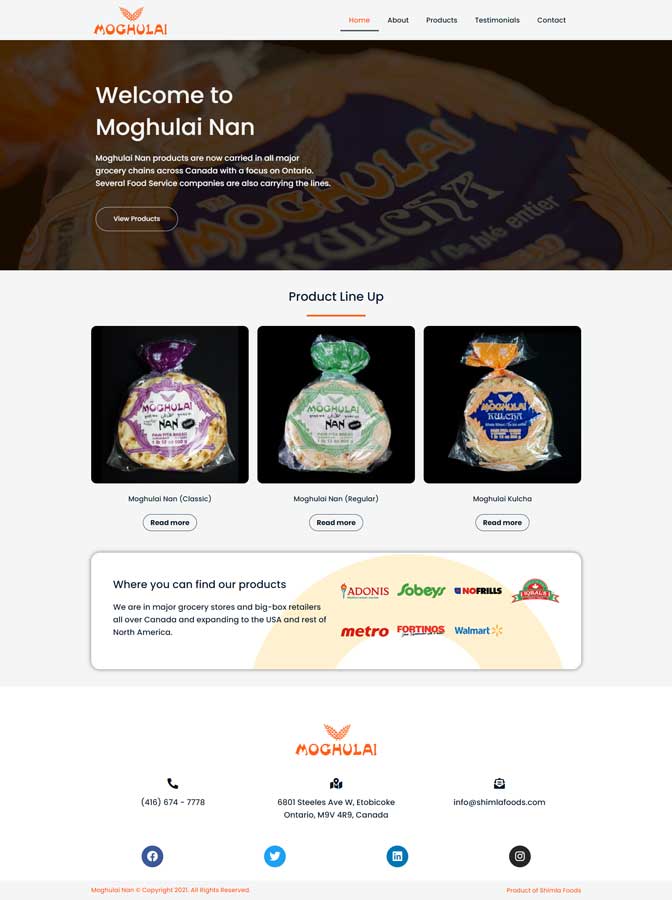 Moghulai Nan​ - Web Design