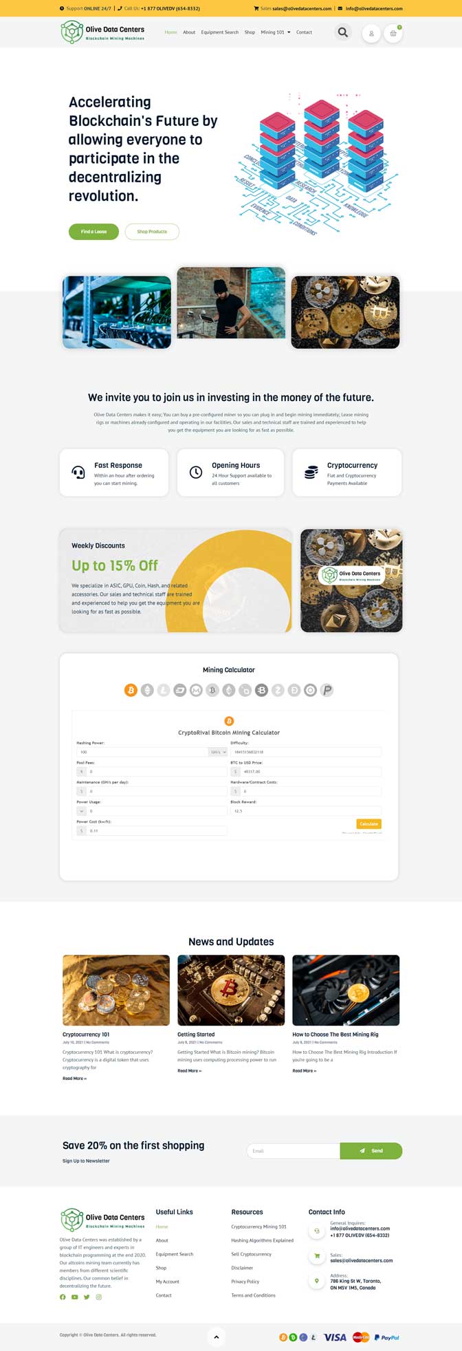 Olive Data Centers​​​​​ - Web Design