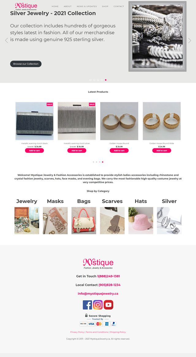 mystiquejewelry.ca - Homepage