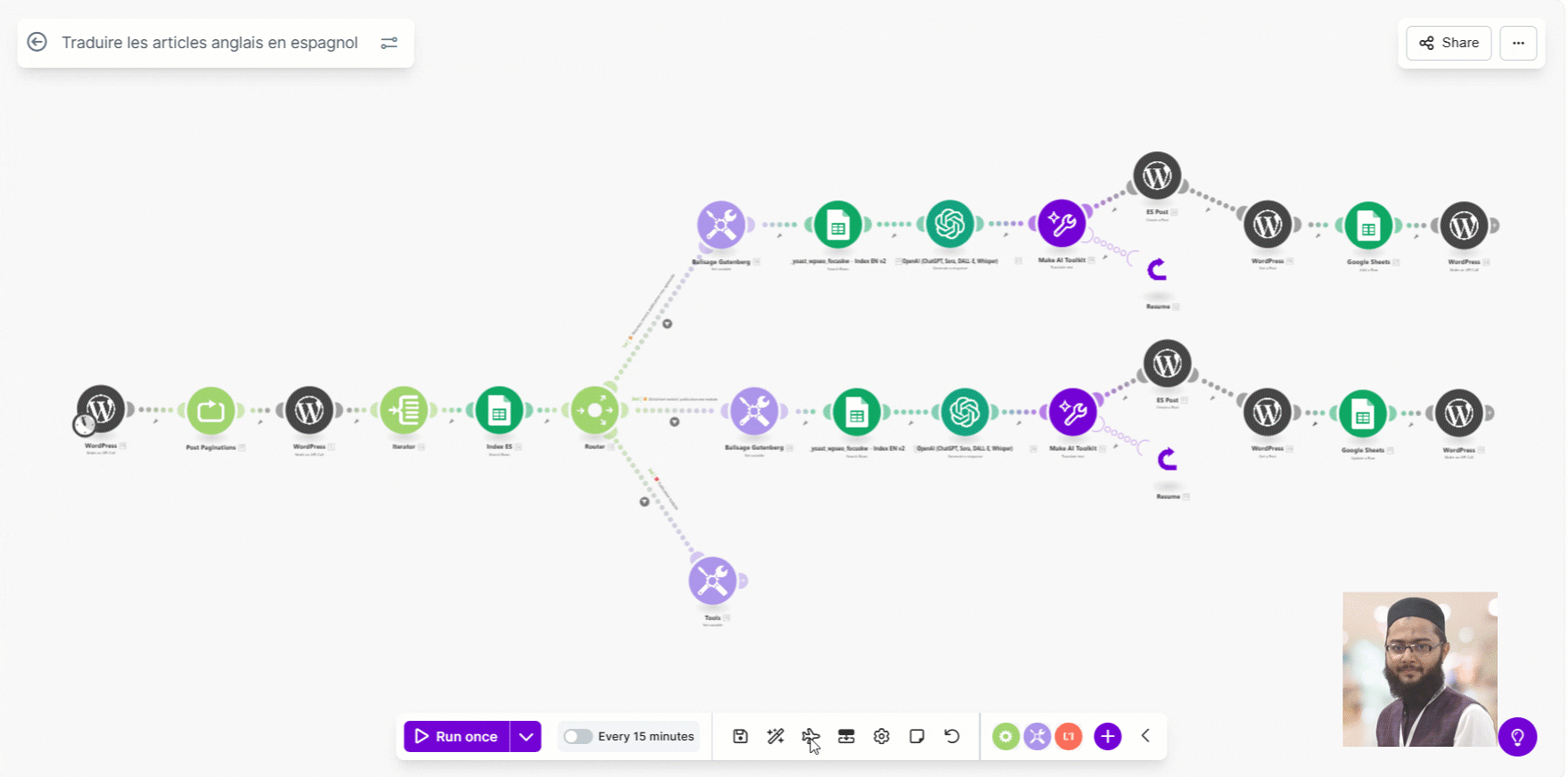 Translate English articles into Spanish